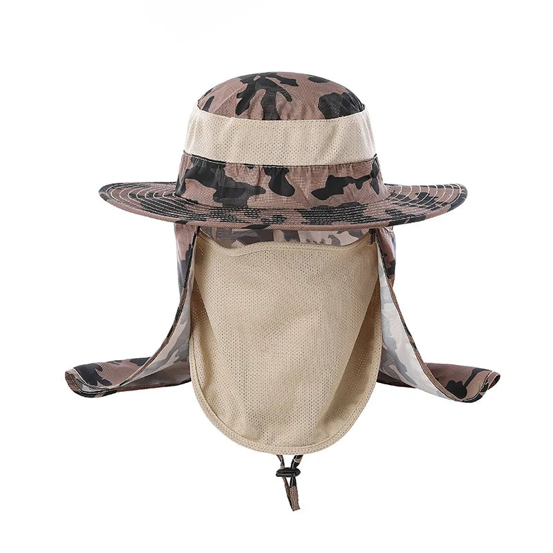 Wide Brim Baseball Hats for Women and Men Sun Defender Cooling Neck Guard Safari Cap for Hiking Fishing Outdoor Hat with Flap