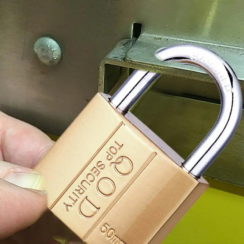 Copper Padlock Luggage Case Locker High Security Pad Locks with 3 Keys for Luggage Case Locker Home Improvement Hardware