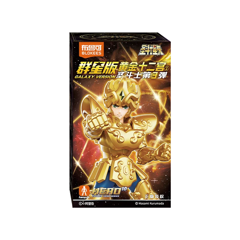 BLOKEES Gold Saints Stars Series Wave1- 4 Blind Box | Saint Seiya Licensed Action Figure Set for Anime Collection & Gift