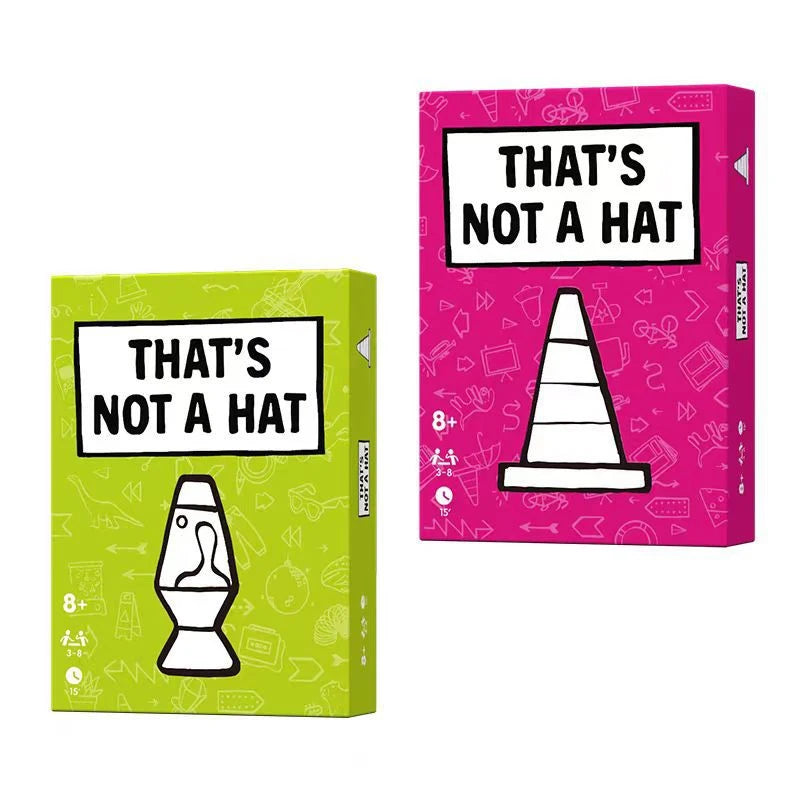 Fun That’s Not a Hat Happy Party Game Set,Top Board Game with Basic Extended Card Game, English Tabletop Game for 3-8 Players