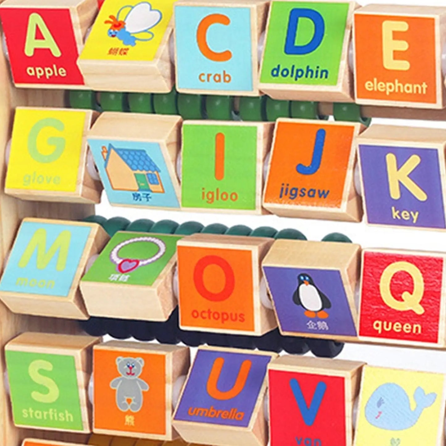 Wooden Abacus Activity Blocks Educational Learning Abacus Toy Small Educational Toy for Kindergarten Preschool Children