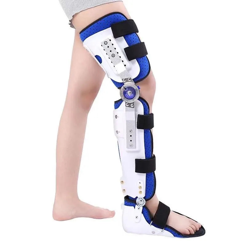 Adjustable Height Knee Brace Knee Ankle Foot Orthosis Brace Thigh Knee Joint Foot Ligament Injury Protector Support Fixator
