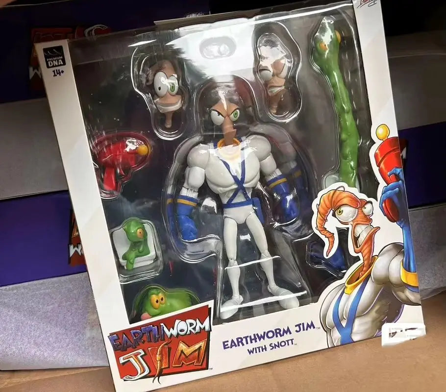 Original PDNA 1/12 Earthworm Jim Psy Crow Bob The Killer Action Figure Worm Body Psy-Crow Bob The Killer Collectible Toys Gift