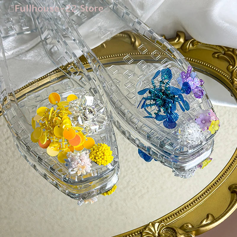 【MAX-22】Crystal Handcrafted Beaded Jelly Shoes Shoes Buckles Sandals Accessory DIY Decorative Shoe Flower Slippers Accessories