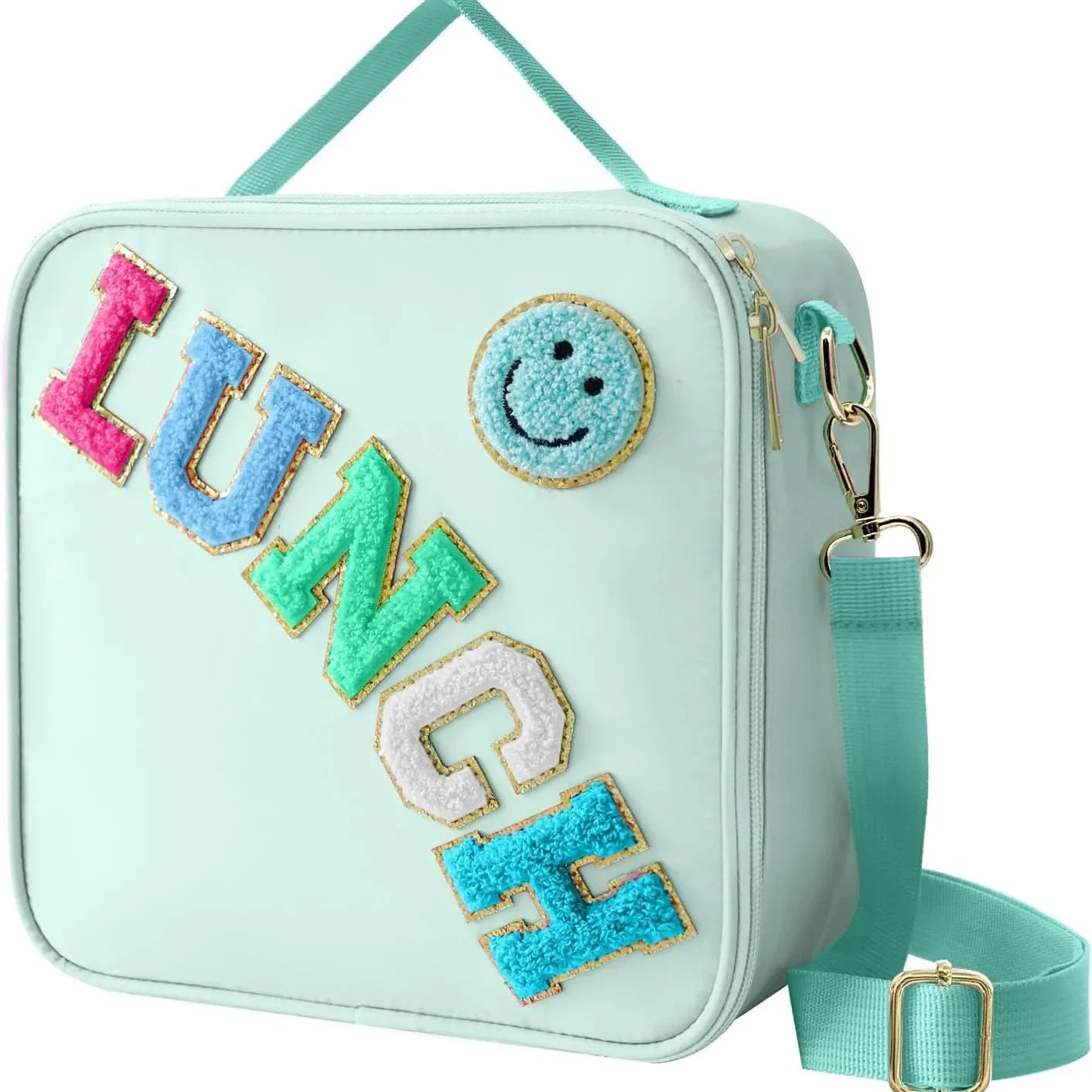 Lunch Bag with Aluminum Film Adjustable Shoulder Strap for Kids Back to School Food Insulated Lunch Cooler Bag Food Lunch Box