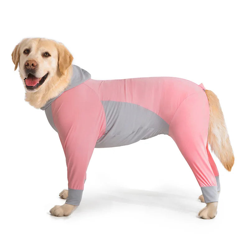 Summer Cooling Dog Clothes for Large Dogs Hooded UV Blocking Instant-Cooling Dog Shirt Soft Quick Drying Jumpsuit for Big Dogs