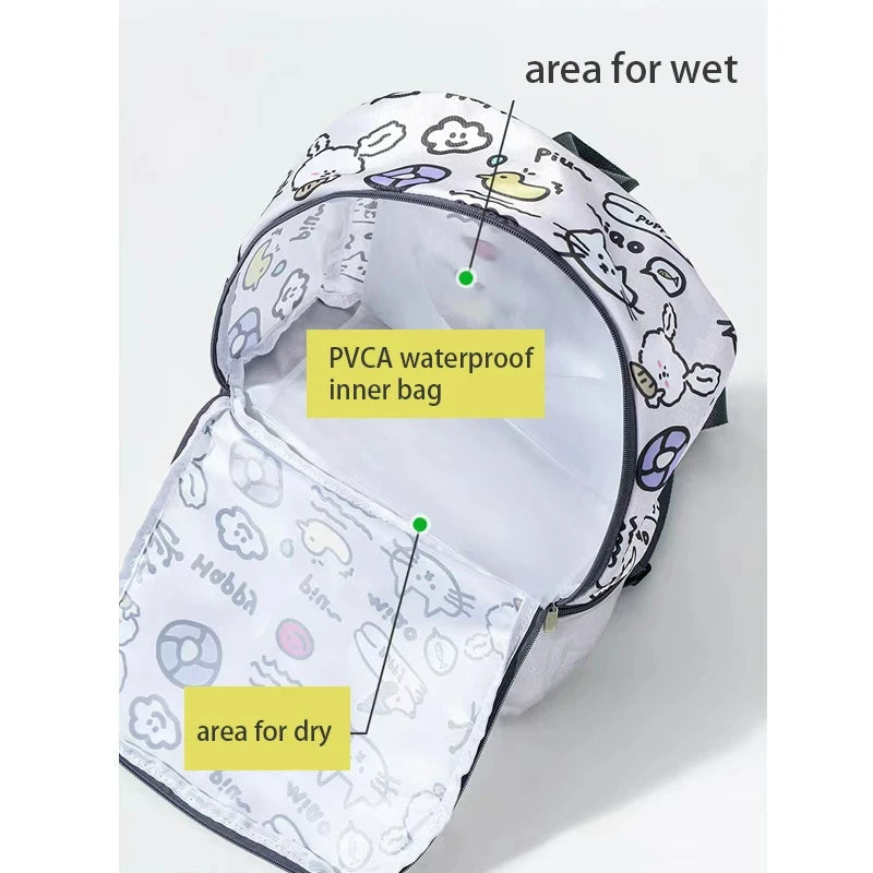 Dry Wet Separation Bag Kids Waterproof Storage Shoulder Backpack Waterproof Sport Travel Fitness Beach Swimming Bag Luggage Bag
