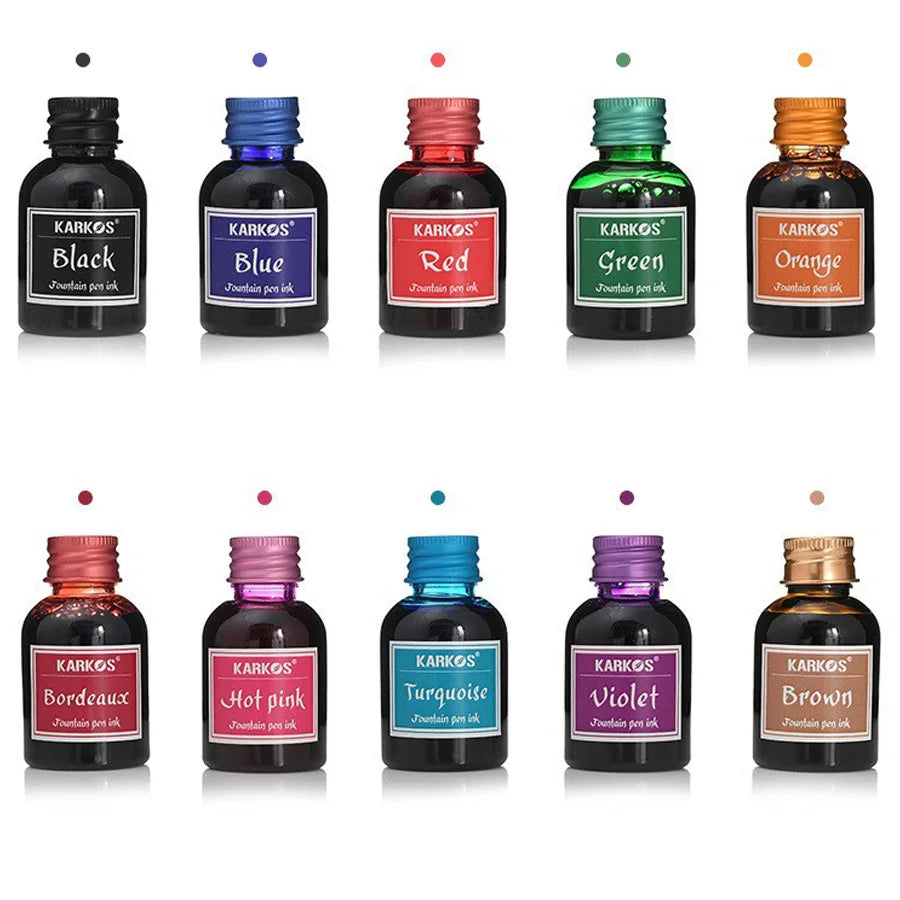 1 Bottle Pure Colorful 30ml Fountain Pen Ink Refilling Ink Stationery School High Quality Calligraphy Writing Fountain Ink