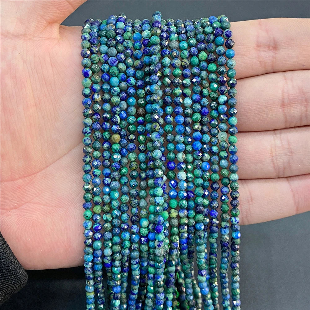 2mm 3mm 4mm Faceted Natural Stone Pink Rose Quartzs Crystal Beads Round Amethysts Loose Beads for DIY Jewelry Making Necklace