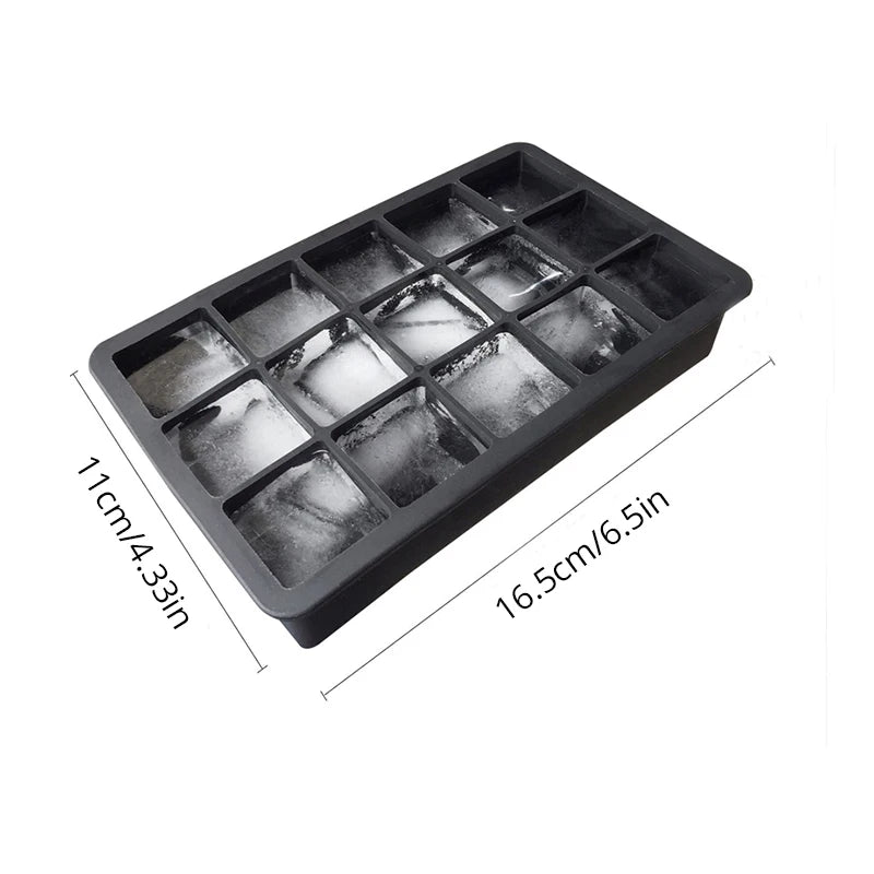 15 Square Ice Cube Molds With Silicone Easy Release Ice Cream Homemade Summer Beverage Cooling Kitchen And Bar Tools