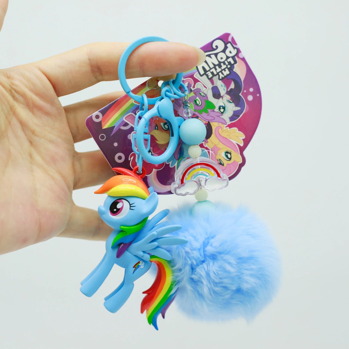 Genuine My Little Pony Kawaii Twilight Sparkle Applejack Pinkie Pie Keychain Pendant Anime Cartoon Birthday Gift Boys Girls Toys
