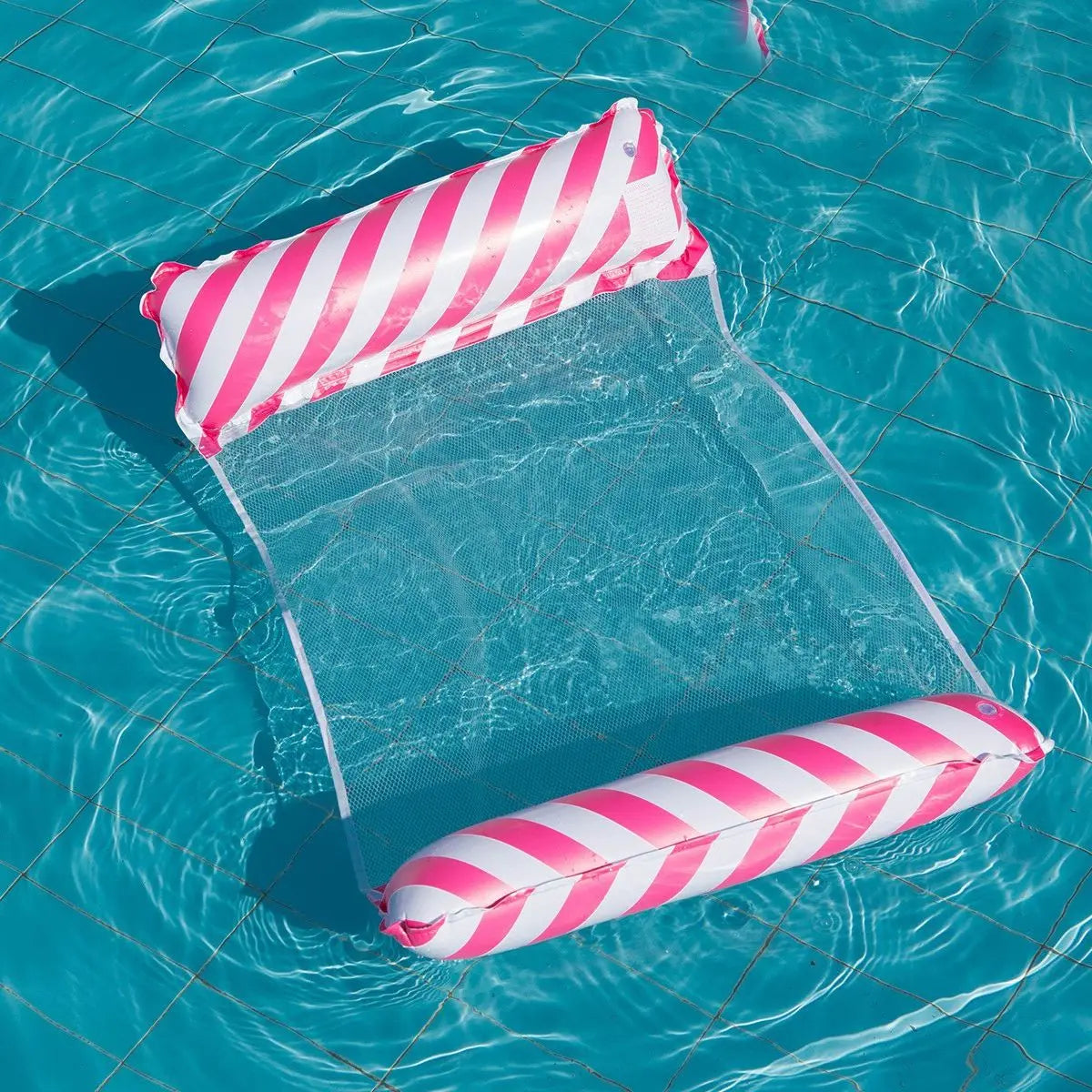 Summer Foldable Water Hammock Swimming Pool Inflatable Air Mattress for Swimming Beach Lounger Floating Sleeping Bed Chair