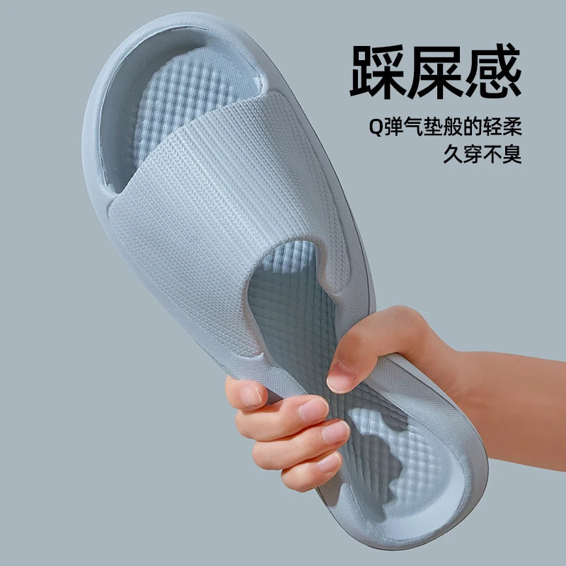 Non-Slip EVA Soft Sole Massage Shower Shoes for Men and Women, Couples, Waterproof, Home, Leisure, Bathroom Slippers, Fashion