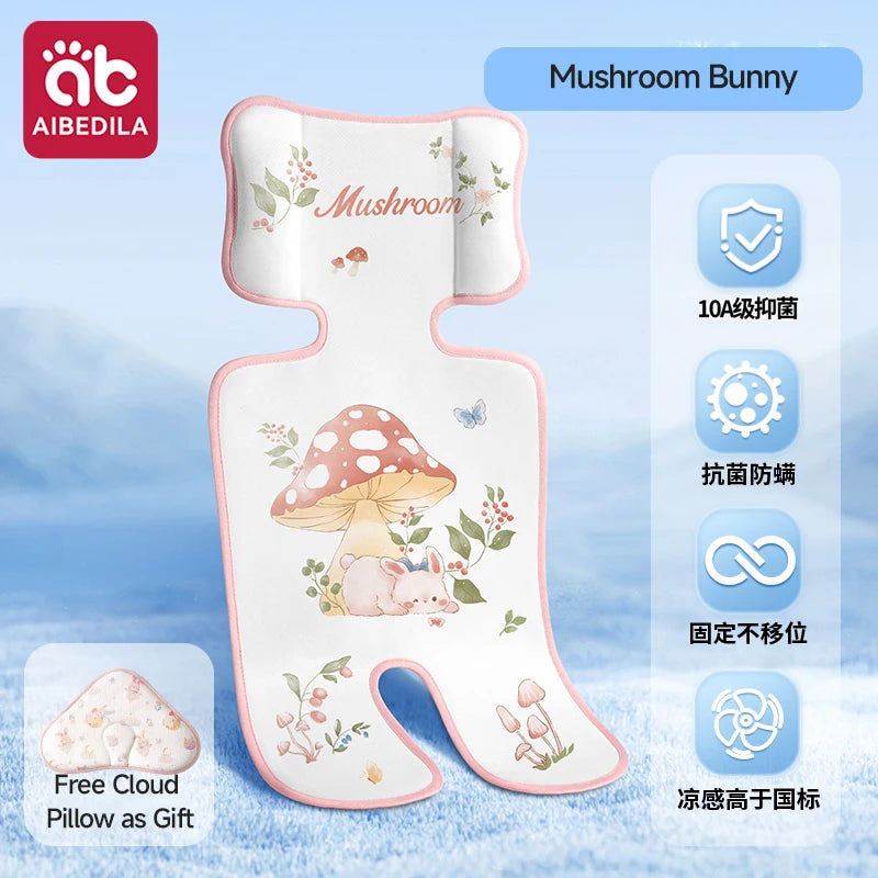 AIBEDILA Baby Stroller Cooling Pad Ice Silk Summer Seat Liner Mat Universal for Car Seat Stroller High Chair