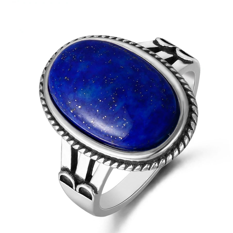 S925 Silver Large Stone 11x17MM Natural Labradorite Tiger Eye Ring for Women Fine Jewelry Party Wedding Anniversary Gift