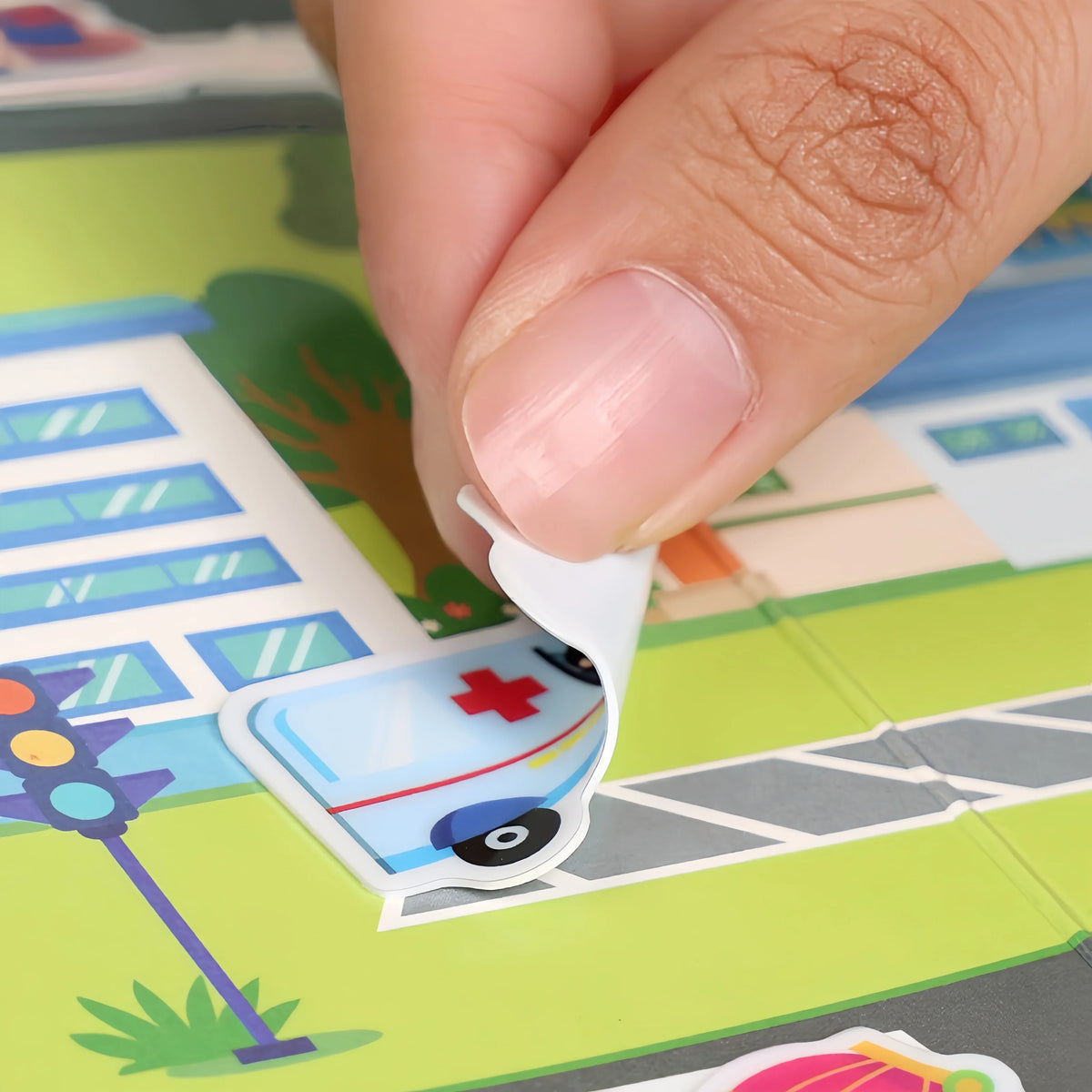 Children's Reusable DIY Sticker Book, Multi-Theme Bubble Sticker Book, Portable Montessori Sticker Toy, Children's Gift