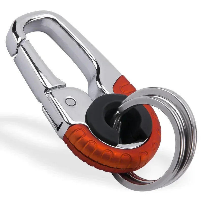 Keychain Buckle for Men Stainless Steel Key Ring Key Chain Hook Outdoor Carabiner Climbing Keyfob Accessories