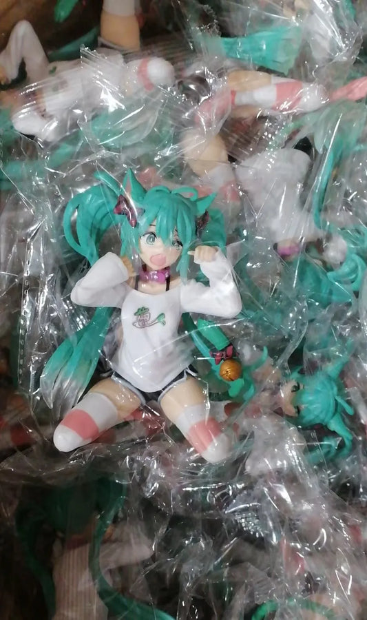 13CM Anime Hatsune Miku Figure Cat Ear Long Sleeve Clothes Ver Model Toy Gift Collection Action Figure PVC