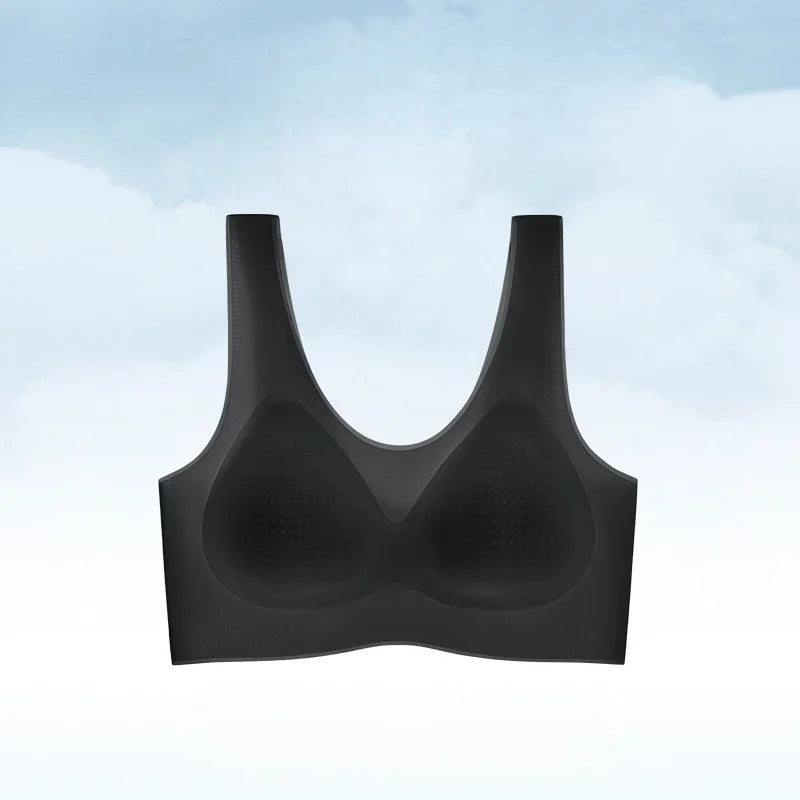 Cooling Push Up Bra Ultra Thin Seamless Comfort Icy Silk Cami Underwear for Women Summer Breathable