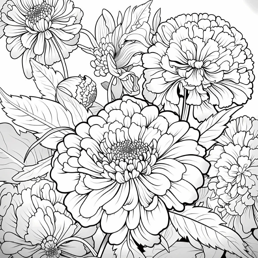 Art Coloring Book 20 Page relaxing flower Adult Picture Book Gift For Birthday Party Relieve Stress Kill Time Graffiti Painting