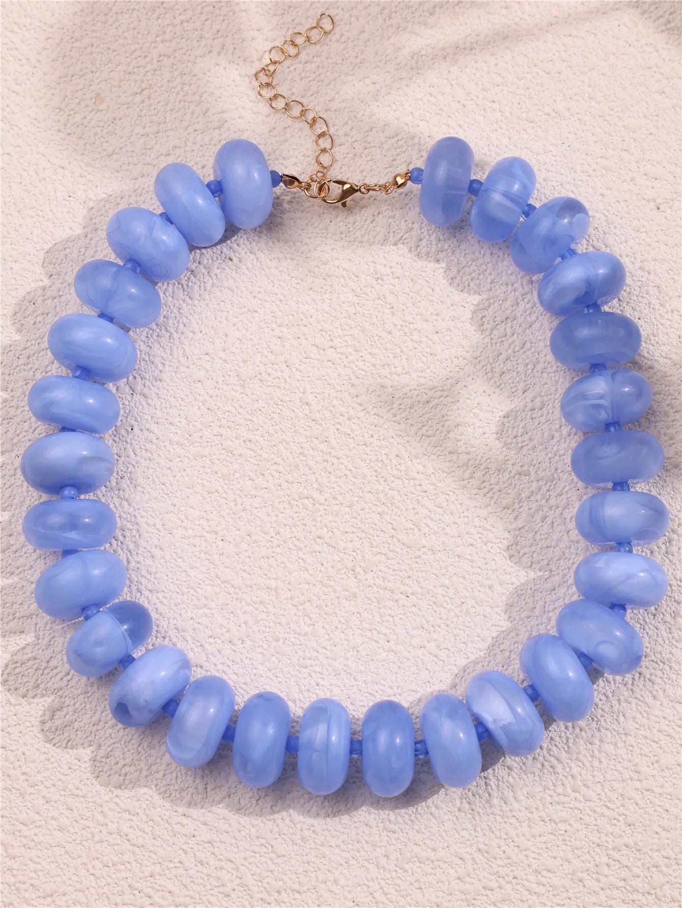 Bohemian Fashion Casual Dopamine Resin Bead Necklace Charms Chunky Jewelry Suitable for Women Daily Vacation Wear