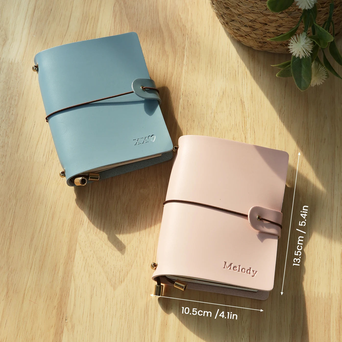 Personalized Leather Passport Holder Custom Name Imprinted Creative Handbook A7 Journal Card Holder Portable Travel Notepad Gift