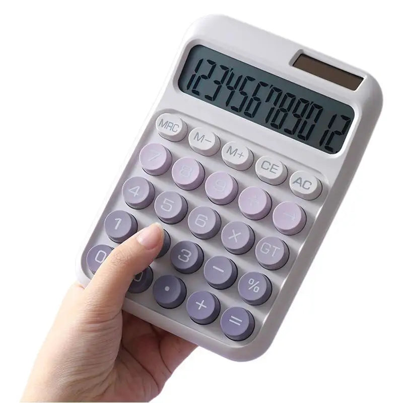 Dopamine Style Calculator Solar Dual Power Financial Accounting Calculator for Office Ladies Students Exam Office Supplies