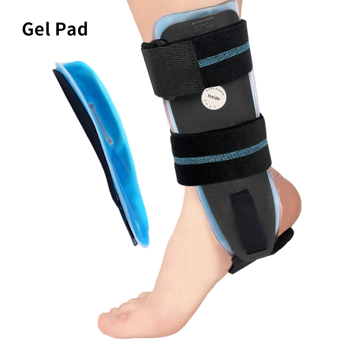 VELPEAU Ankle Brace Support for Ligament Injury and Tendonitis Surgery, Stirrup Ankle Splint Stabilizer with Foam & Gel Pad