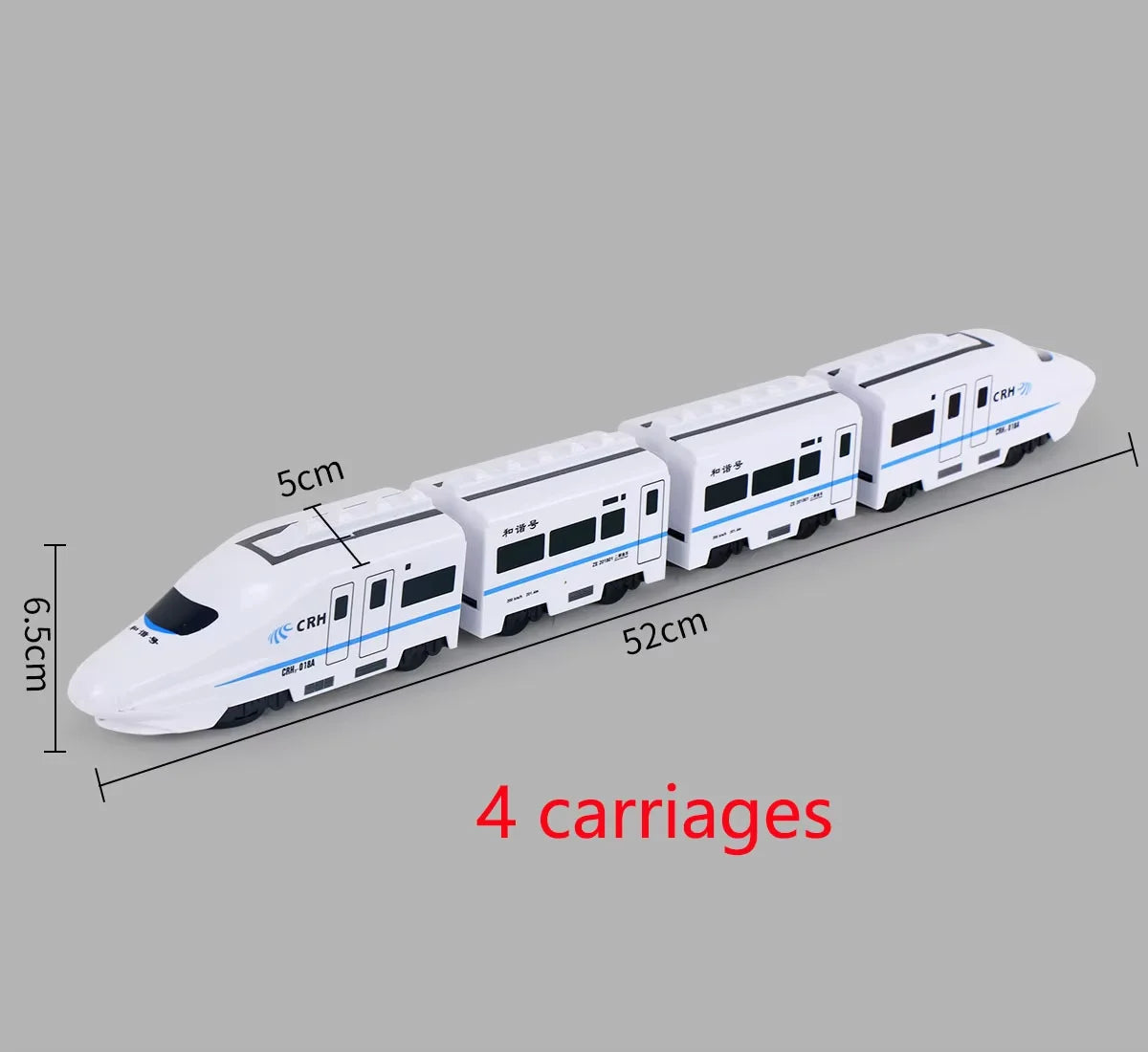 Kids DIY Simulation High Speed Railway Train Toy Car Electric Sound Light Model Train Educational Toys for Boys Girls Gift