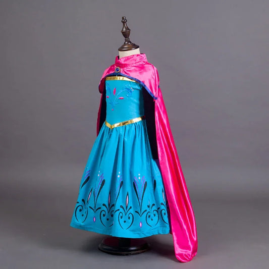 Queen Dress For Girls Long Sleeve Dress Elsa Cosplay Costume Princess Halloween Dress Kids Party Vestido Fantasia Children