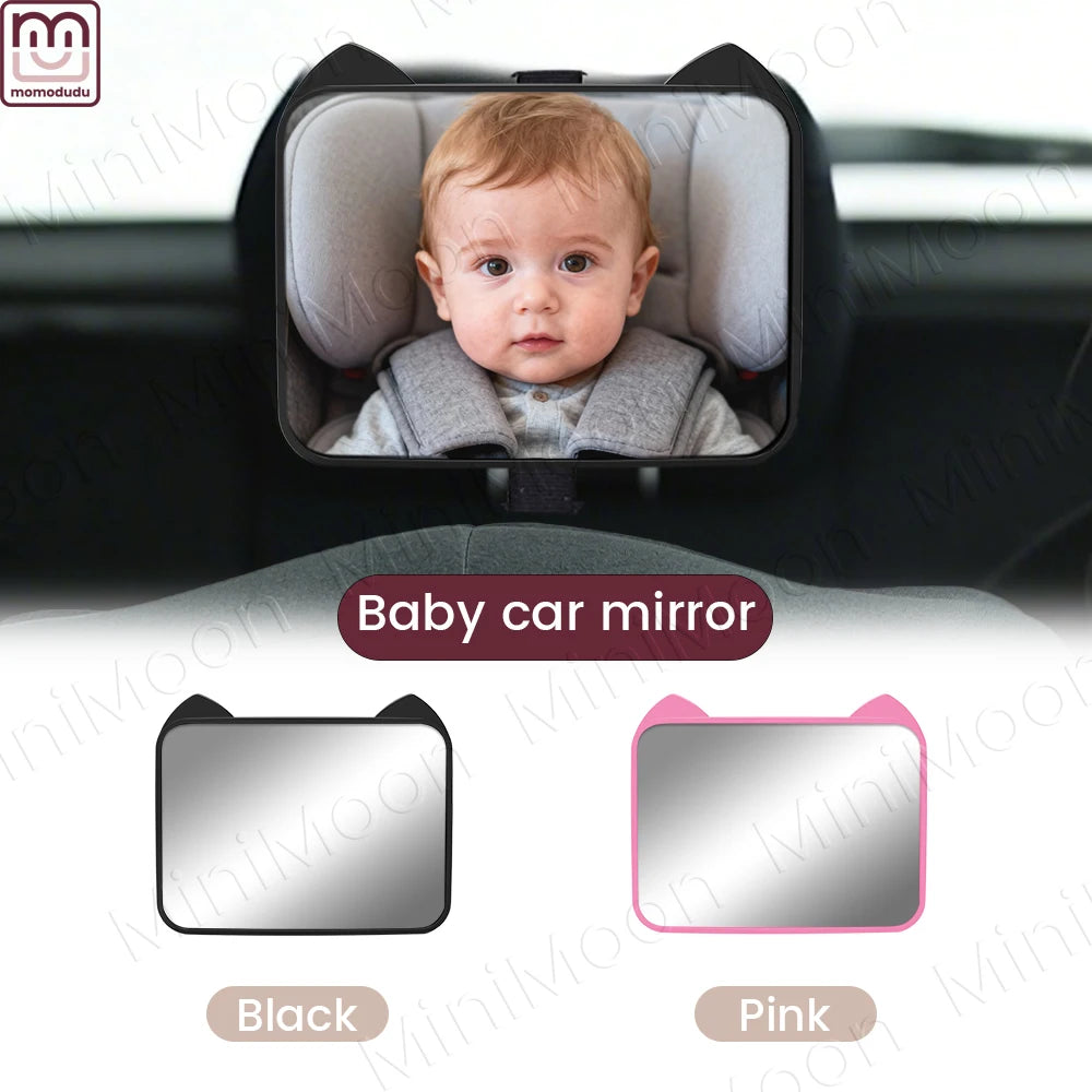 1PC Adjustable Wide-Angle Car Seat Mirror, Headrest Mount Safety Monitor for Rear-Facing Baby & Child