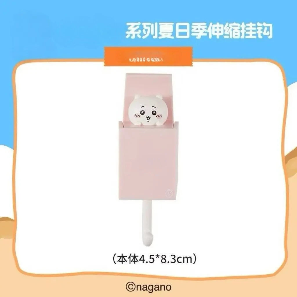 Series Summer Season Retractable Hook Minisos Cute Cartoon Hachiwera Usagi Chii Prompt Goods Nagano Home Essentials