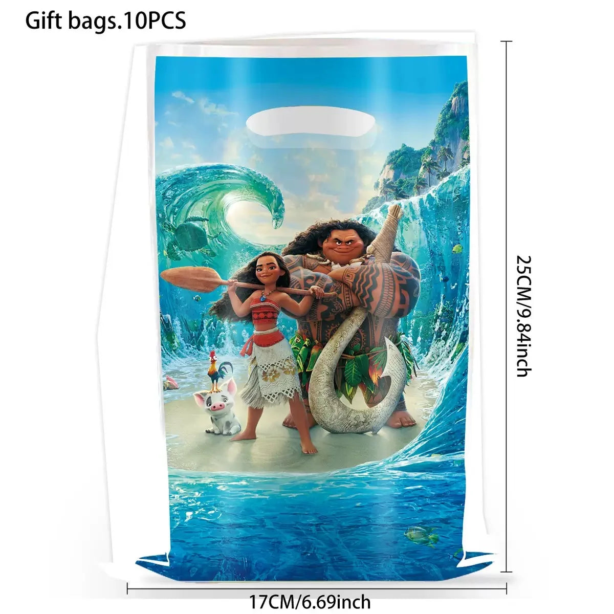 Moana 2 Party Favors Supplies Silicone Bracelet Slap Bracelets Keychain for Kids Birthday Gift Bags Goodie Bags Stocking Bag