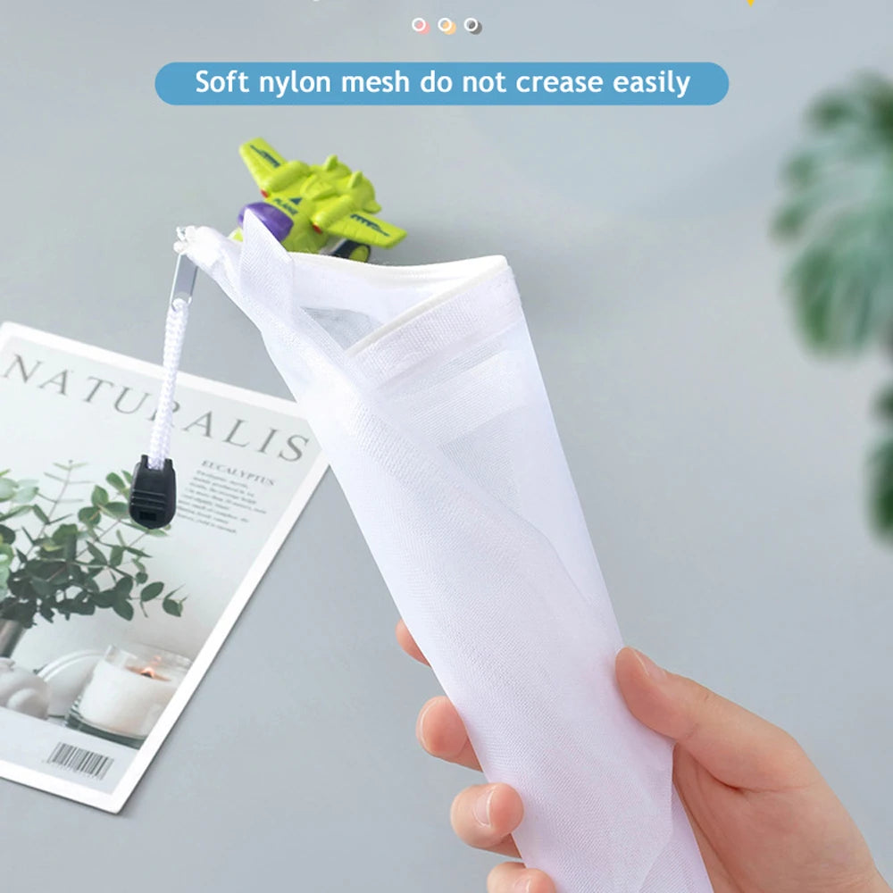 3Pcs File Folders A4 A5 A6 Document Storage Bag Nylon Mesh Zipper Pouch Test Stationery Office School Supplies