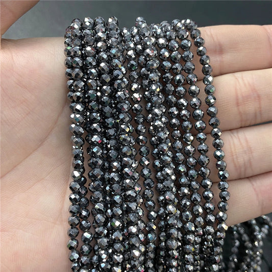 2mm 3mm 4mm Faceted Natural Stone Pink Rose Quartzs Crystal Beads Round Amethysts Loose Beads for DIY Jewelry Making Necklace