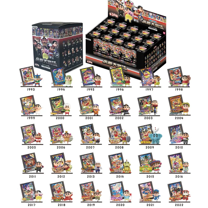 Crayon Shin-Chan Anime Figures Creative Peripheral Dinosaur Diary Baby Rice Grains Doll Model Blind Boxs Toys Children's Gifts