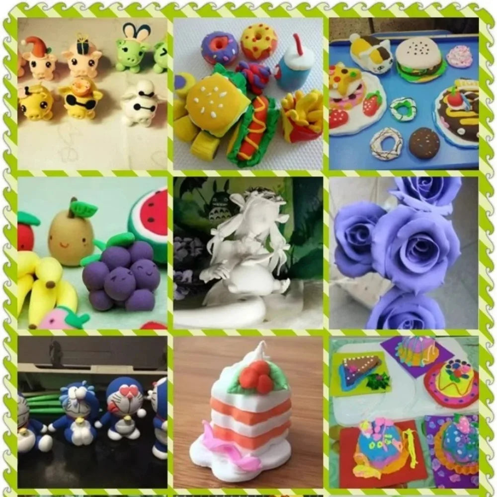 Super Light Non-toxic 24 Colors Clay 100g/500g Bag Plasticine Space Mud for Kindergarten School DIY Handwork Art Material
