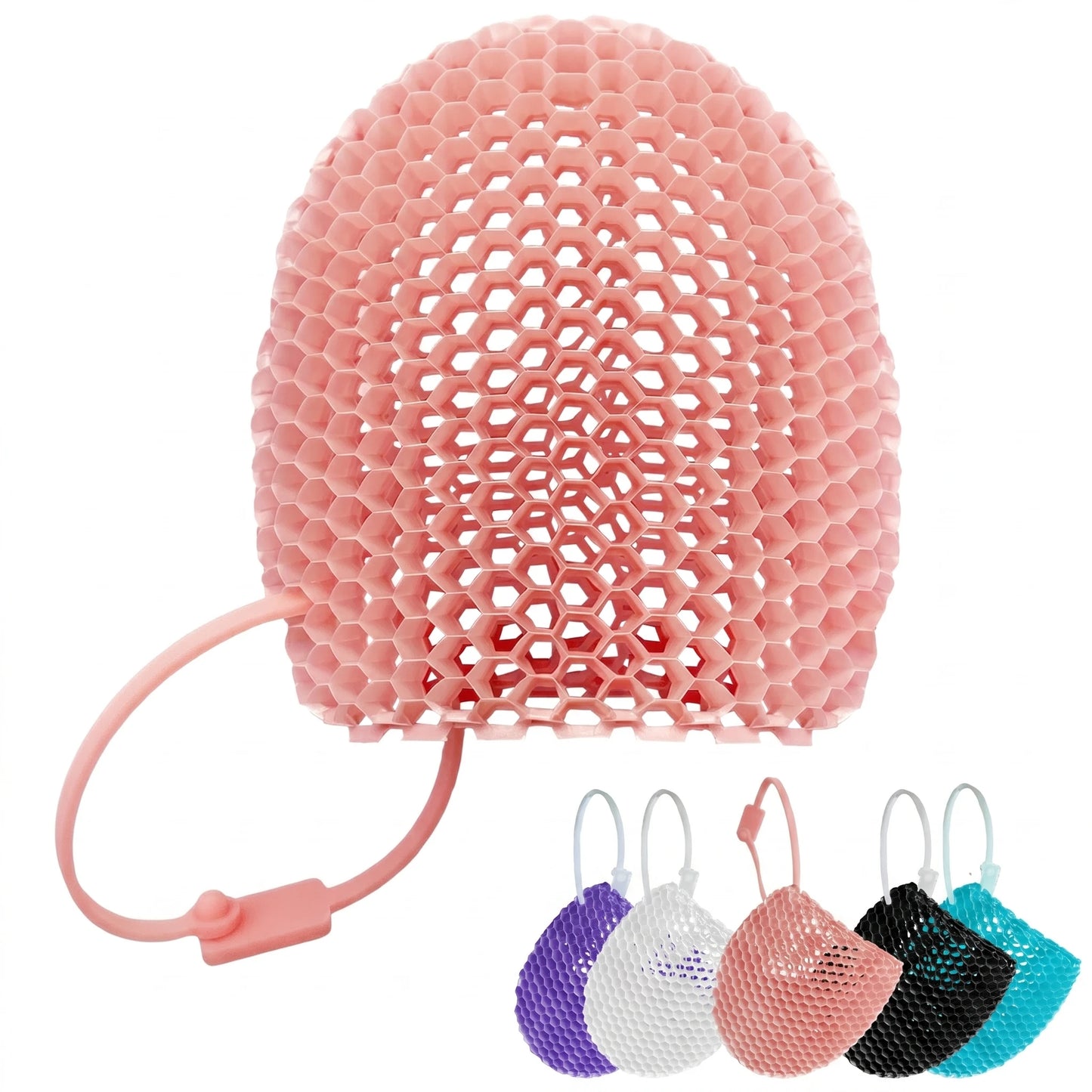Honeycomb Exfoliating Shower Finger Caps Body Scrub Cleansing Bath Mitt Breathable Odorless Skin Care Tool Multi-Color