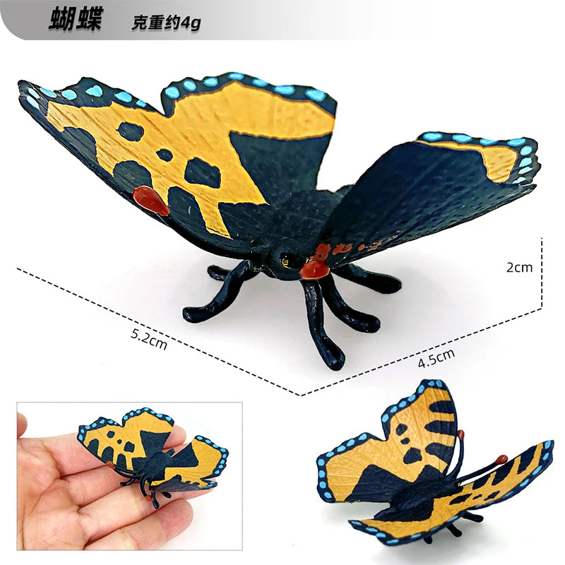 12pcs Wild Insect Animals Model Set Butterfly Scorpion Mantis Cicada Lizard Action Figures Miniature Kid Education Halloween Toy