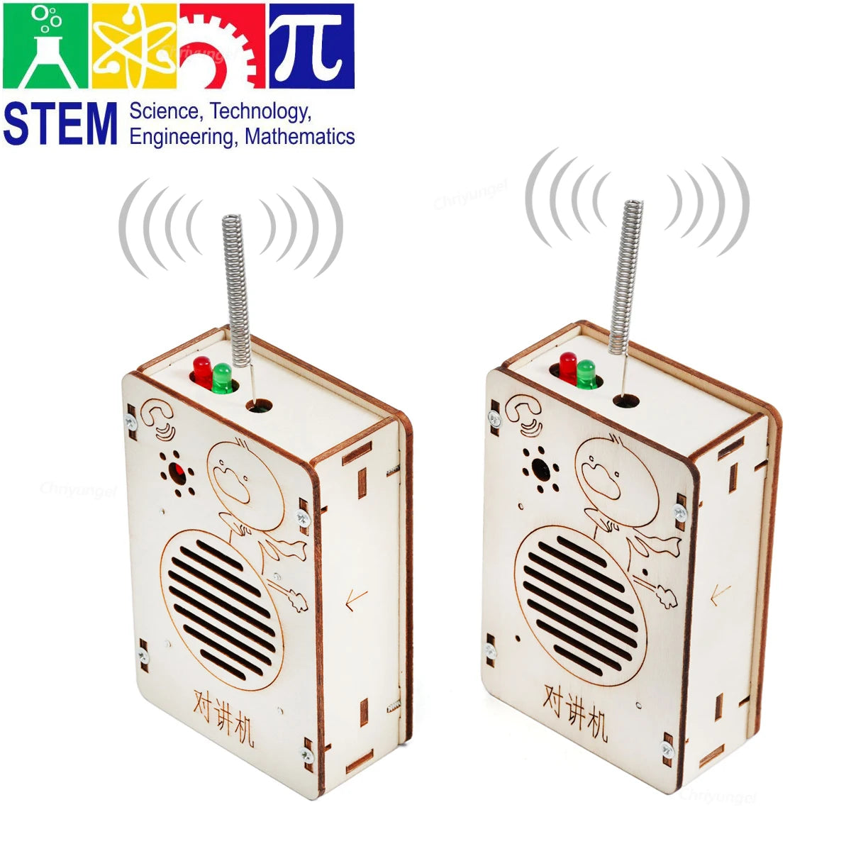DIY Wireless Walkie Talkie Model Kit STEM Physics Science Experimental Tool School Science Project Educational Toy for Kids Gift