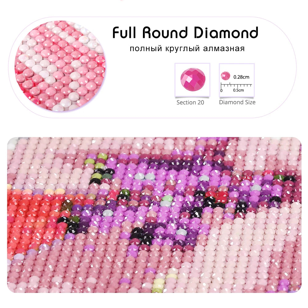 HUACAN Diamond Art Painting 5d Customized Handmade Home Decor Personal Private Diamond Mosaic Photo Custom Full Kits