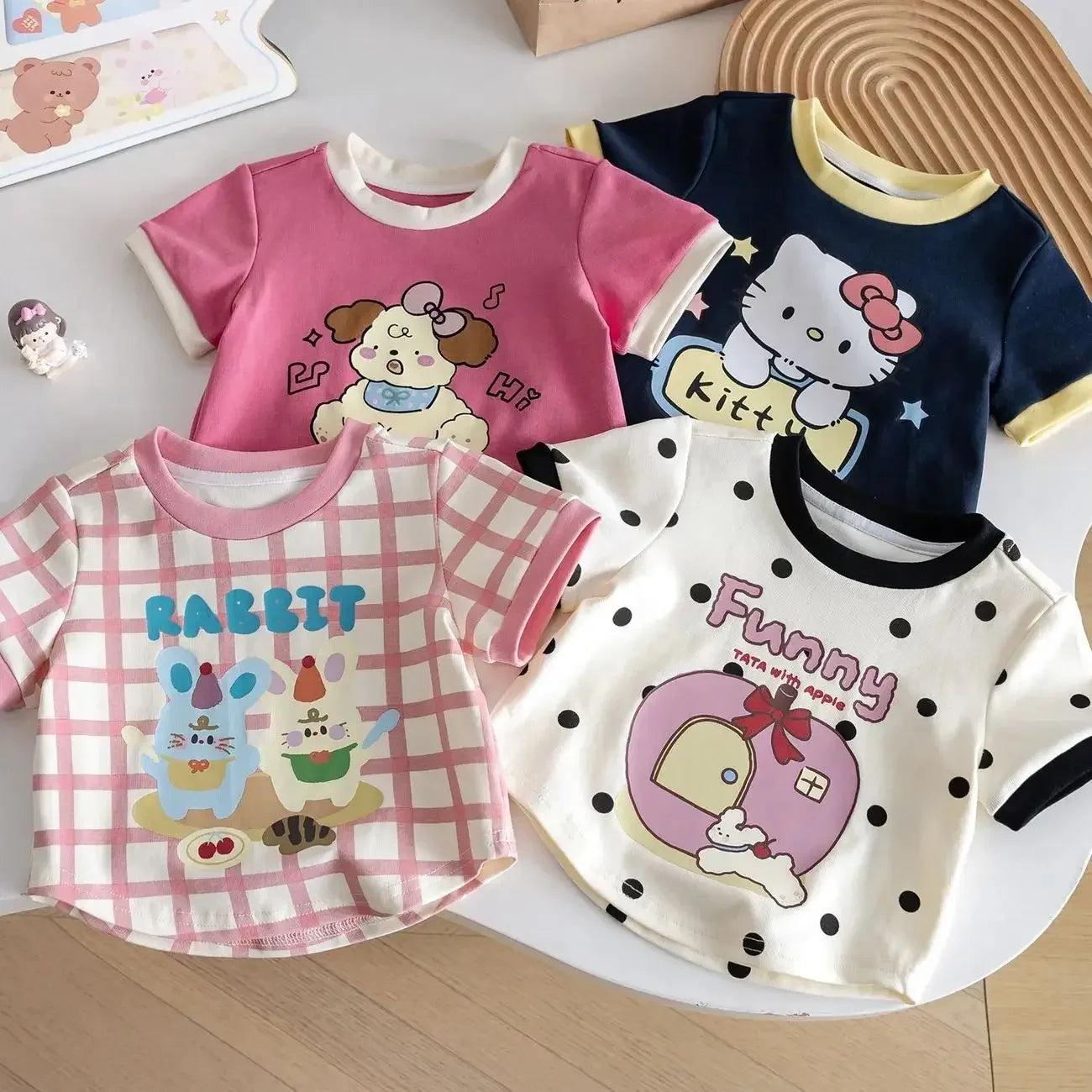 2026 Summer Children's Clothing T-Shirt Kids Clothes Boys Girls Summer Cartoon Tops Short Sleeve Clothes