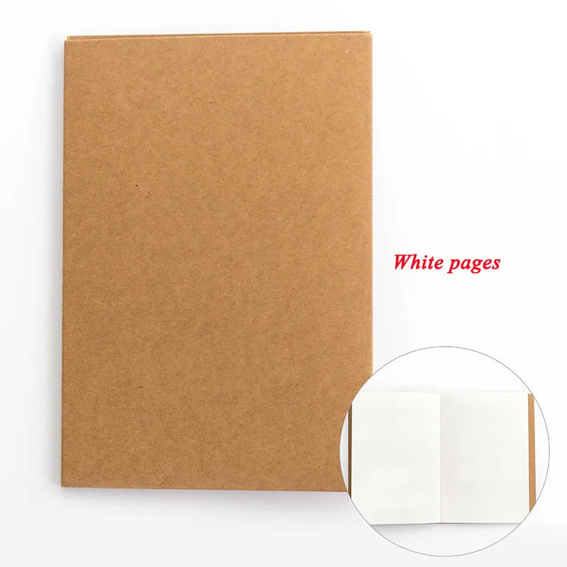 New Arrival White/Kraft Paper Inner Page Notebook Art Students Sketch Book Office Memo Children Graffiti School Stationery