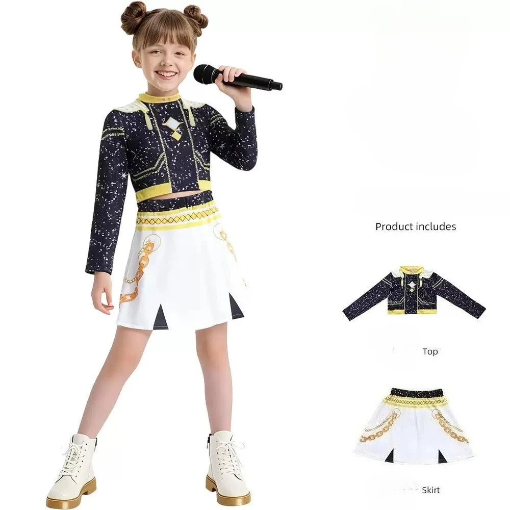 New Warrior K Pop Disguise Rumi Costume Zoey Cosplay Mira Clothes Black 3D Printing Girls Group Women Halloween Costumes Outfits