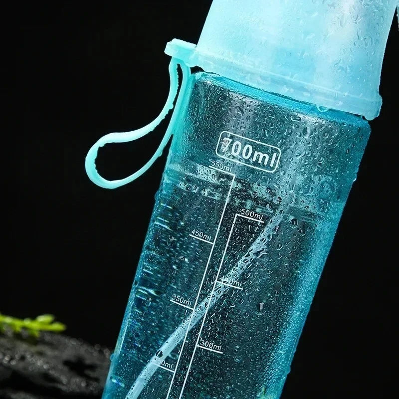 2 in 1 Spray Water Bottle Portable Cooling Hydration Cup for Outdoor Sports Travel Camping Summer Gift for Fitness Lovers