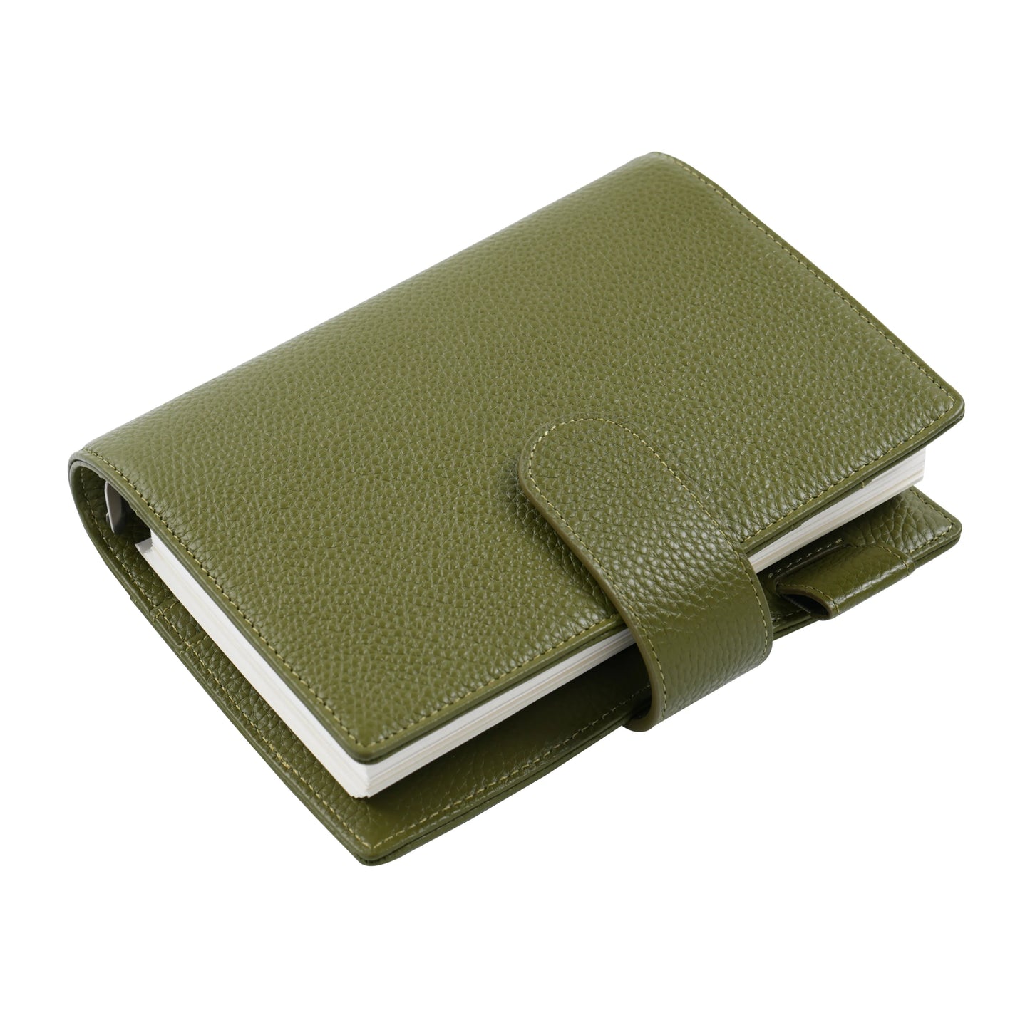 Moterm Personal Elite Rings Planner Without Back Pocket Pebbled Grain Leather Notebook Journal with 25mm Rings Organizer Cover