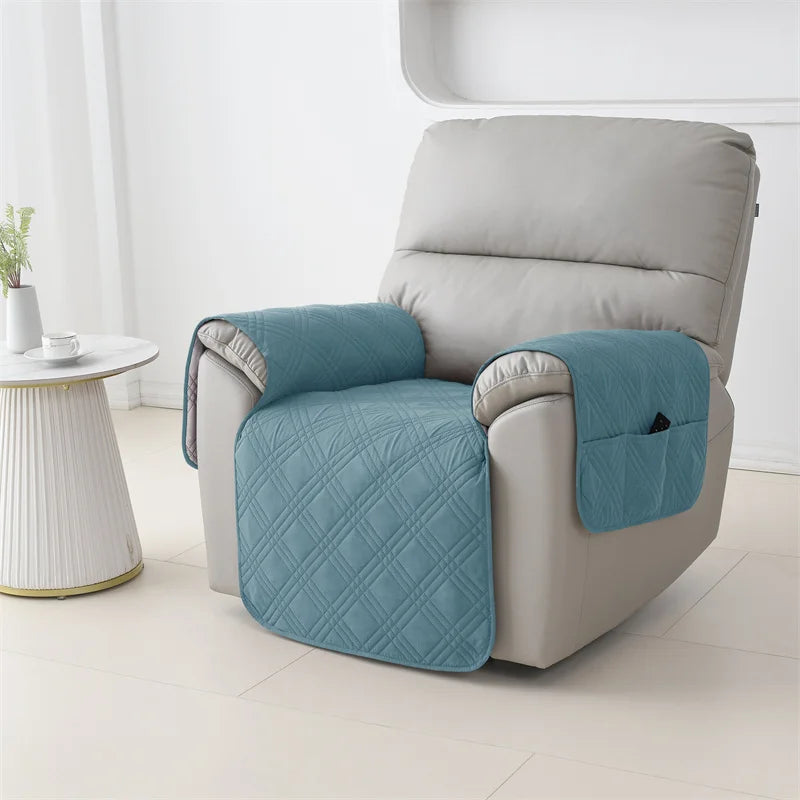 1Seater Quilted Recliner Sofa Seat Cover Dogs Pets Kid Anti-Slip Chair Covers Anti-wear Armchair Cushion Furniture Protector