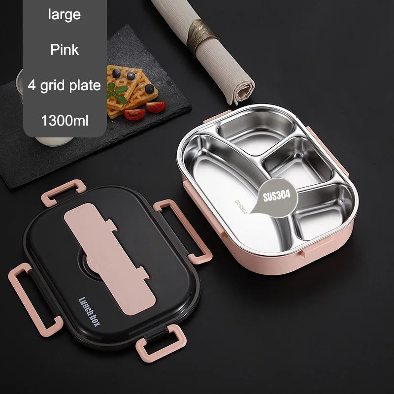 Heated Lunch Box for Kids Heated Bento Stainless Steel Lunch Box Thermos Container for Food Container Heated Bento Box Lunchbox