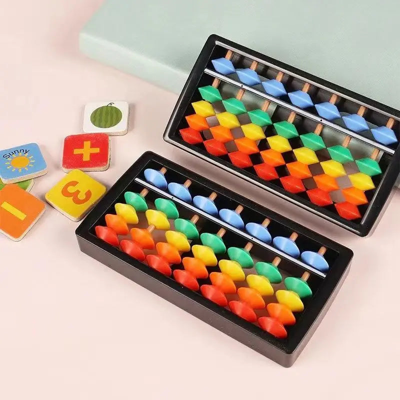 7/9/11/13/15/17 Column Plastic Montessori Math Toy Arithmetic Digits Abacus Soroban Calculating Tool Color Beads Kid Teaching