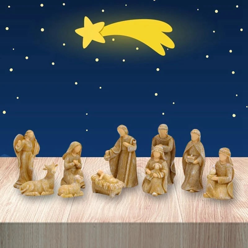 Christmas Nativity Set – Decorative Figurine Ornaments for Home & Gifts
